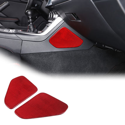 Red Real Carbon Fiber Interior Center Console Trim Set Kit For Subaru BRZ 22+ 47
