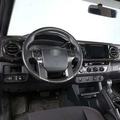 ABS Carbon Dashboard U Shape Air Vent Outlet Cover trim For Toyota Tacoma 16-23 4