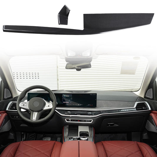 Real Carbon Fiber Center Console Dashboard Trim For BMW X5 G05 X6 G06 X7 G07 23+ 1