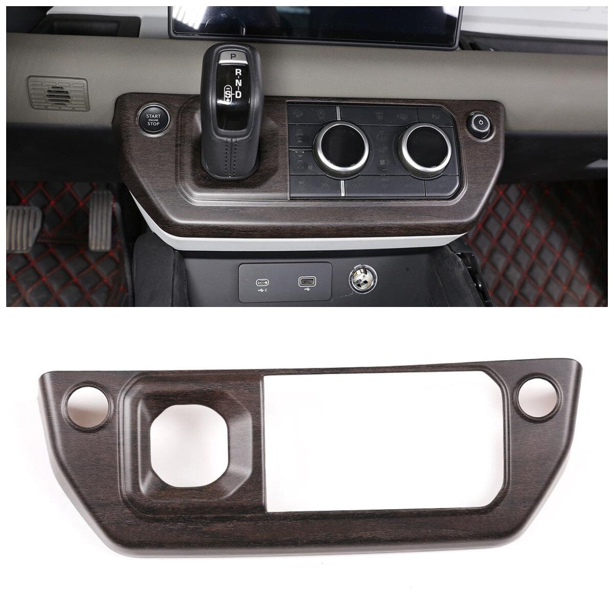 Grain Air Condition Console Gear Panel Cover Trim For Land Rover Defender 90 110 1