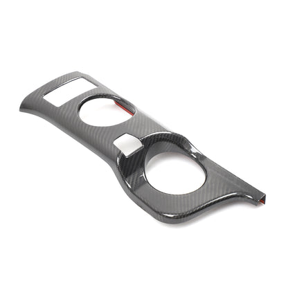 Real Carbon Fiber Center Console Cup Holder Panel Trim for Nissan 400Z 6