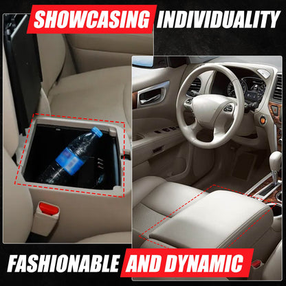 Center Console Safe Gun Storage Lock Box W/ Tray For Nissan Pathfinder 2013-18 3