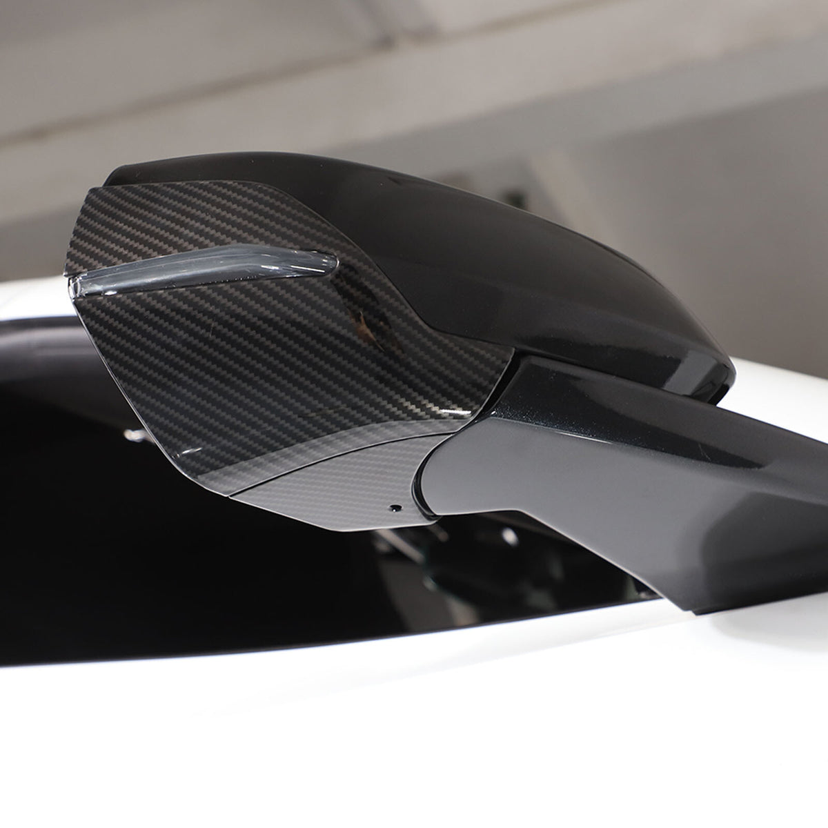 ABS Carbon Fiber rearview mirror base cover trim decor For Corvette C8 2020-2026 1