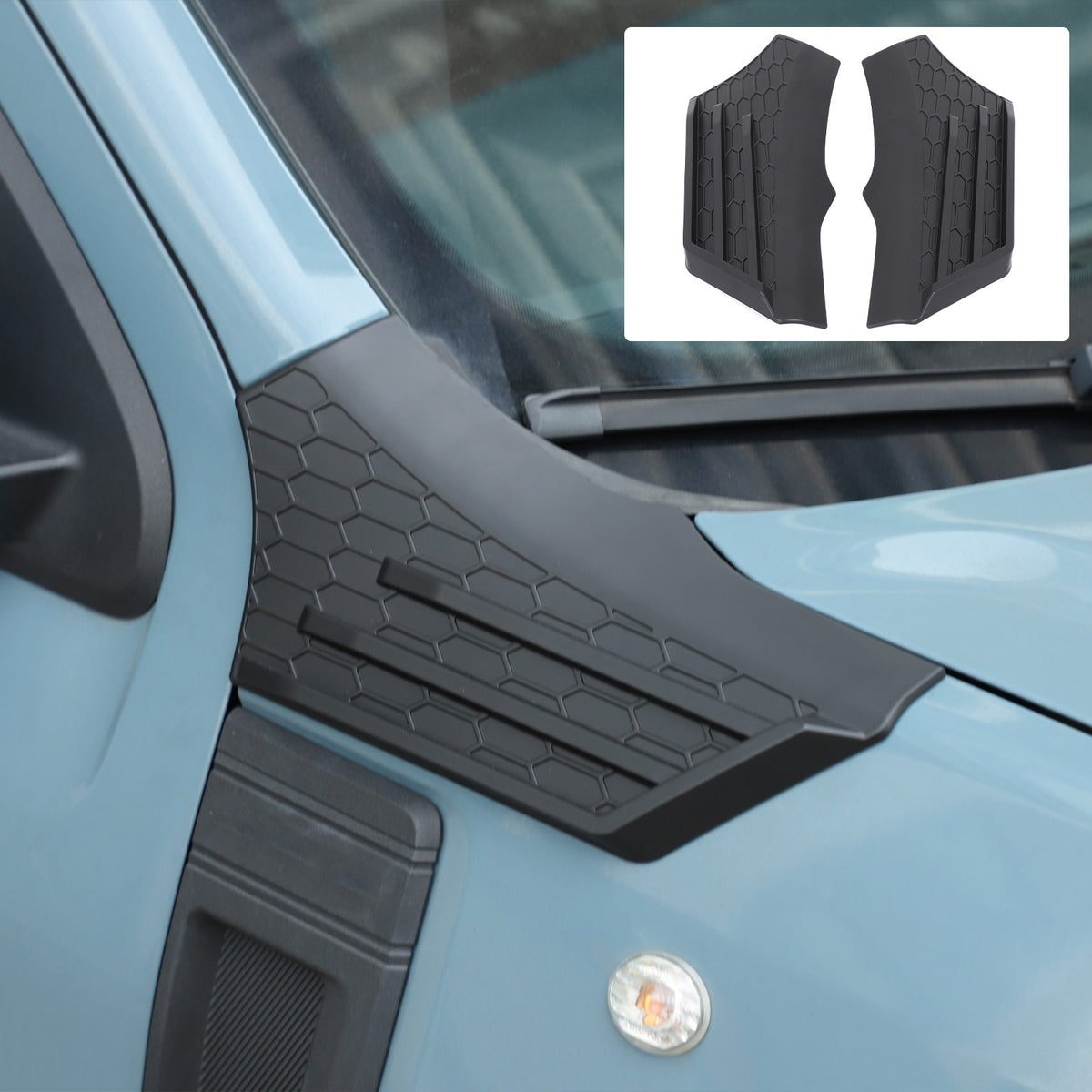 Matte Black ABS Hood Cowl Body Cover Corner Guards Trim For Ford Maverick 22+ US 22