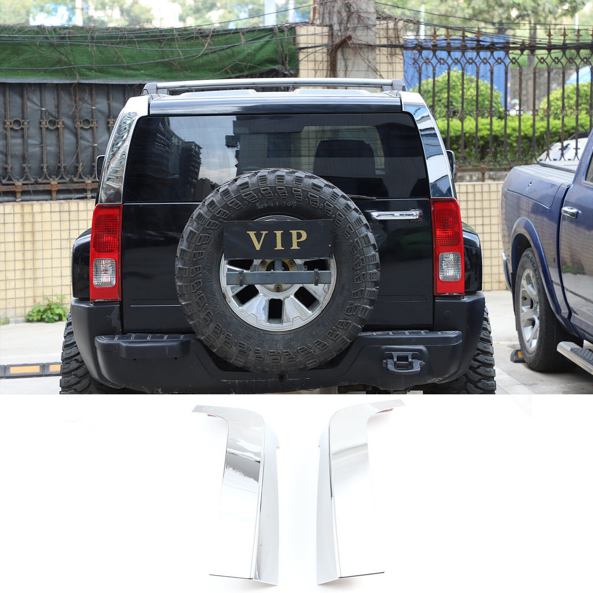 Chrome Silver Window D Pillar Trim Strip Cover For Hummer H3 2005-09 4