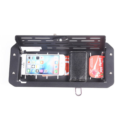Black Alloy Dashboard Storage Box Interior Trim Cover For Toyota Tundra 22-26 16