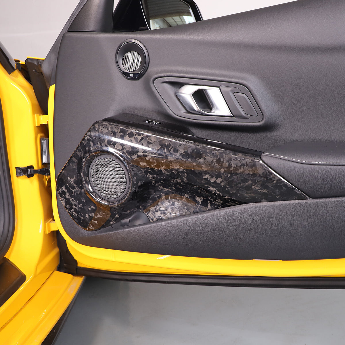 Forged Carbon Fiber Car Door Horn Speaker Panel Cover Trim For Supra A90 2019-24 3