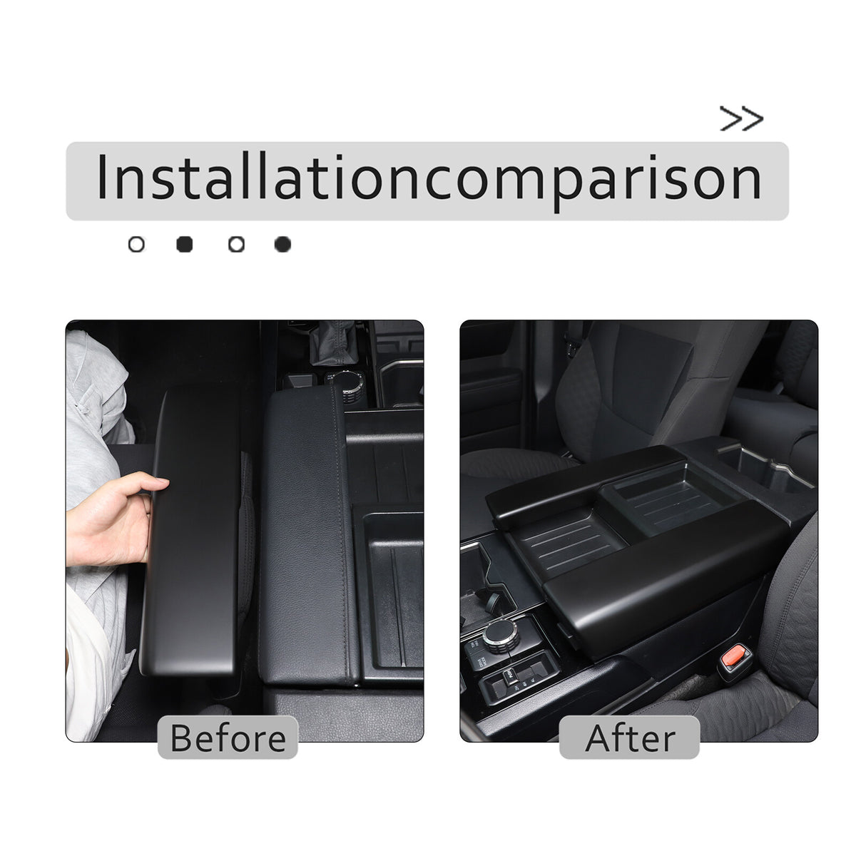Matte Black ABS Interior Decoration Cover Trim Kit For Toyota Tundra 2022-26 US - Variants 21-25 43