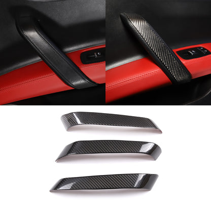For Maserati Ghibli /Quattroporte 14-24 Real Carbon Fiber Door Handle Panel Trim 1