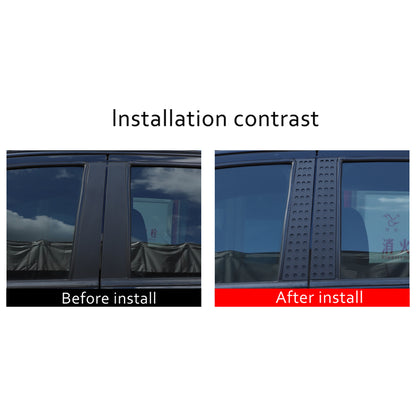 Black Aluminum Alloy Window Center Pillar Trim Panel For Ford Ranger 2015-21 11