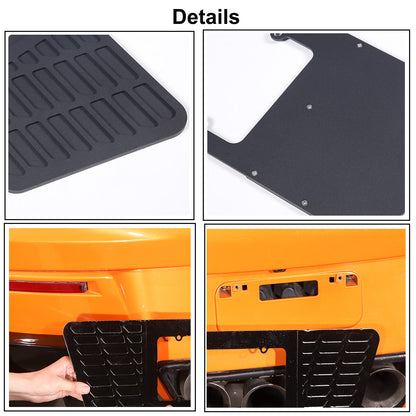Black Alloy Rear License Plate Filler Panel Fit For Corvette C7 2014-2019 2