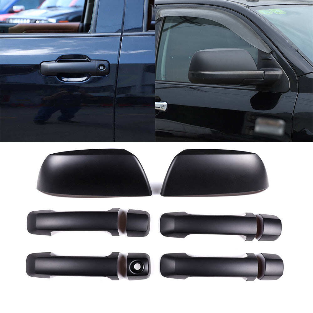 Matte Black Mirror Covers +Door Handle +Tailgate Cover For Toyota Tundra 2007-21 6