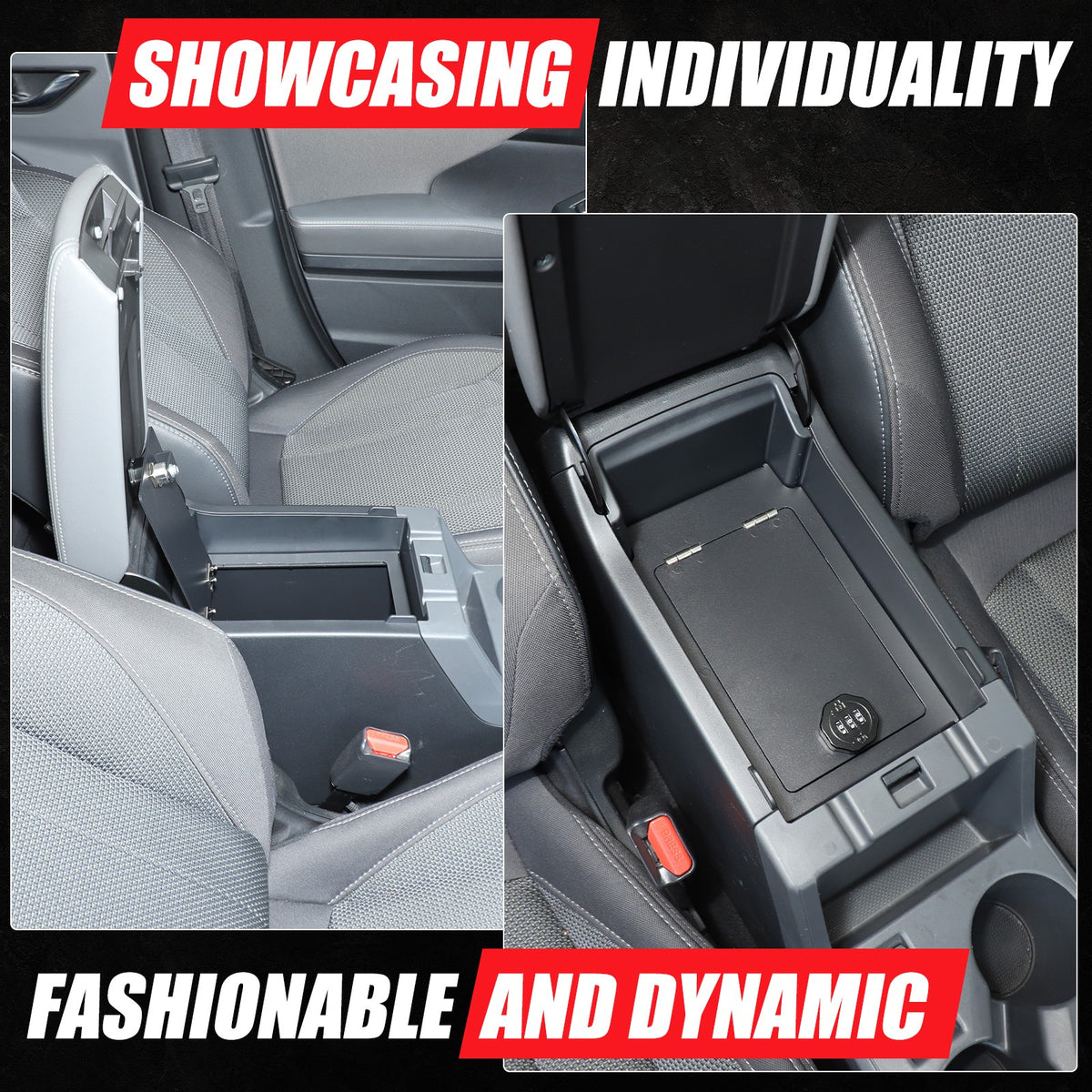Alloy Center Console Safe GUN Storage Lock Box Tray For Subaru Crosstrek GU 24+ 11