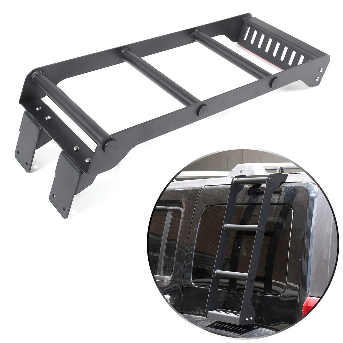 Alloy Black Ladder Luggage basket Side Ladder Climb For Hummer H3 2005-09 US 22