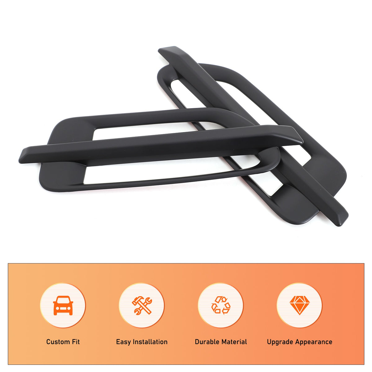 ABS Matte Black Side Air Fender Vent Trim For Cadillac Escalade 2007-2014 11
