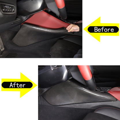 Real Carbon Fiber Center Console Left Side Panel Trim Cover FOR Supra 2019-2024 3