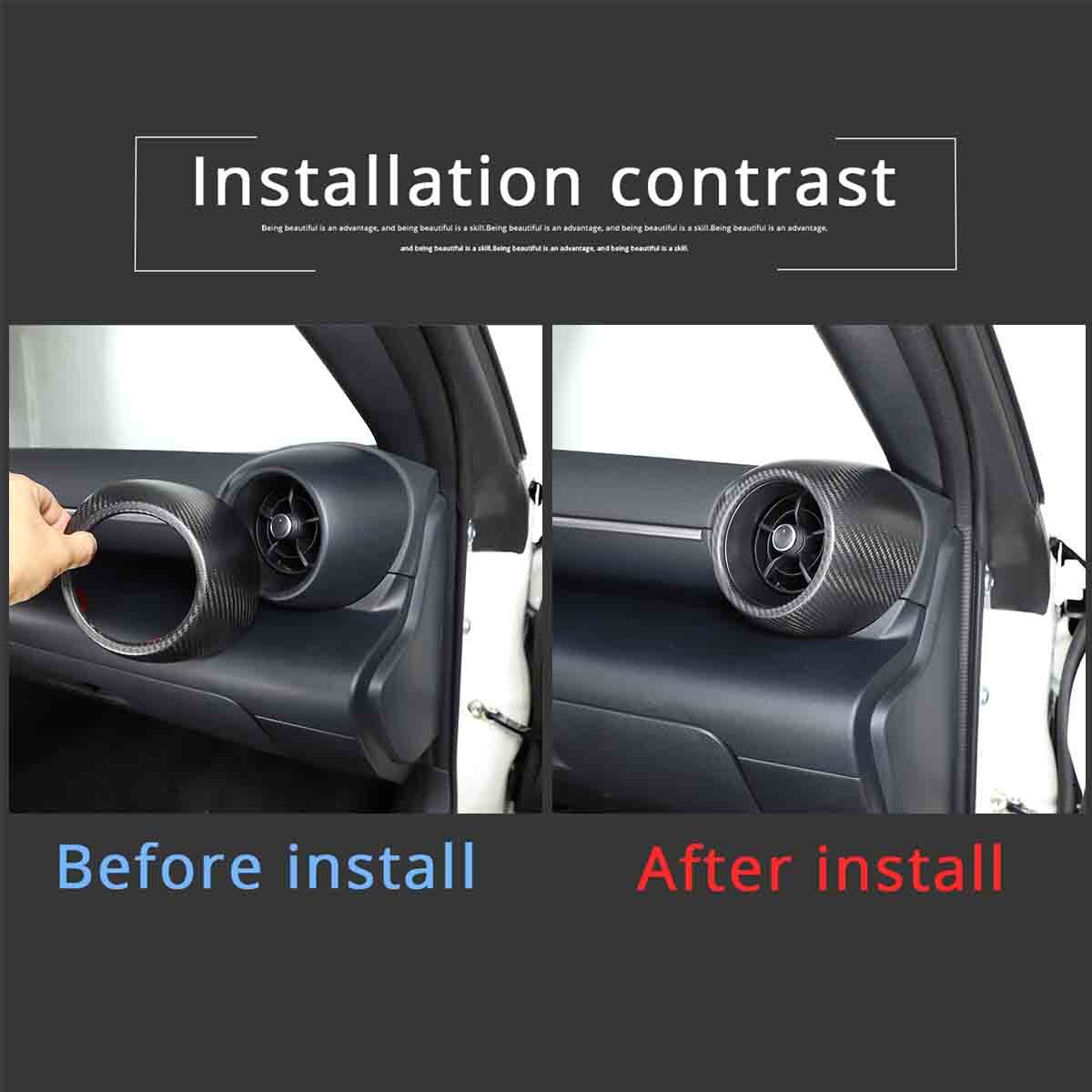 Matte Black Real Carbon Fiber Side Air vent Frame Trim For GR86/BRZ 2022-23 4