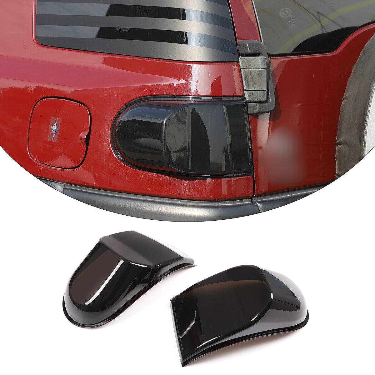 Smoked Black Tail Light Lamp Cover Guard Trim For Toyota FJ Cruiser 07-21 6