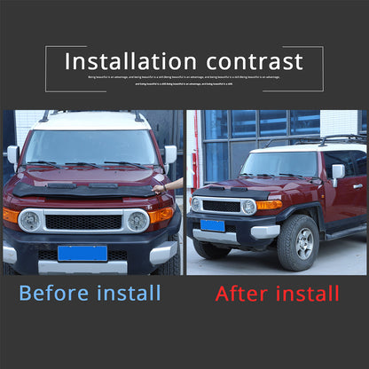 Front Leather Hood Cover Protector Bra Trim For Toyota FJ Cruiser 2007-21 7