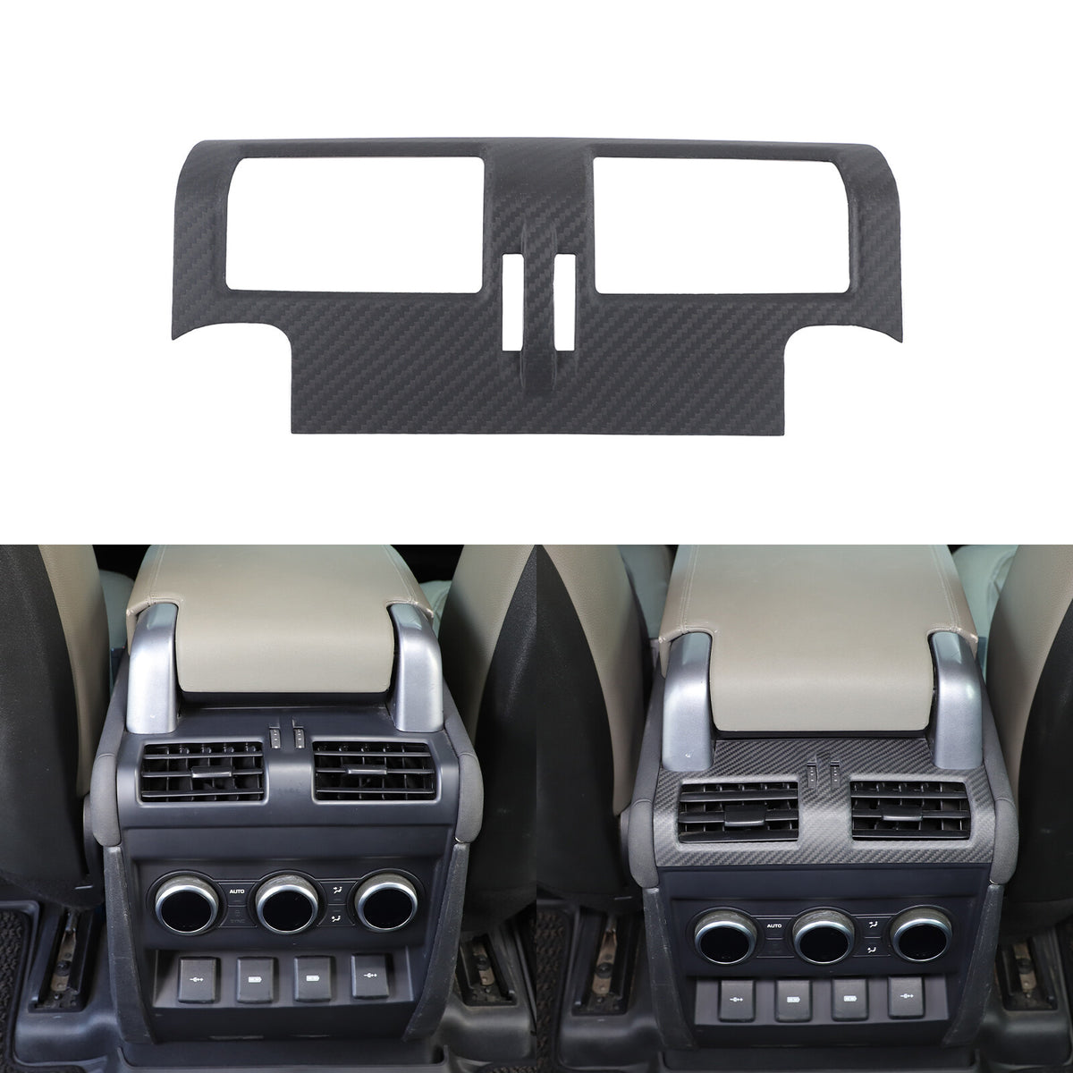 Matte Real Carbon Fiber Rear Air Vent Frame Trim For LR Defender L663 2020-2023 10