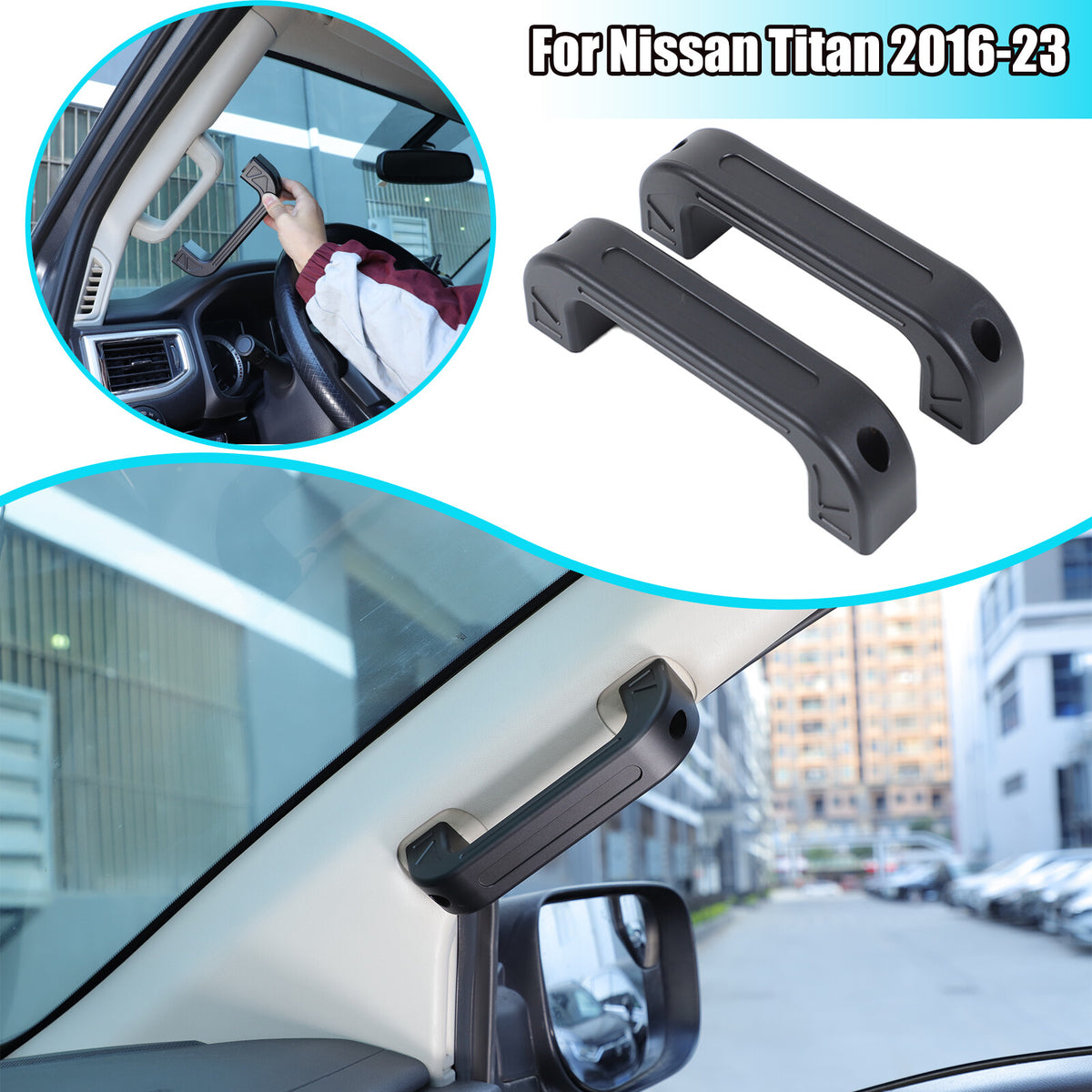 Off Road Replacement A-Pillar Grab Handle For Nissan Titan H61 2016-2023 1