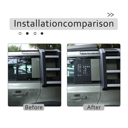 Black Aluminum Side Window Panel Trim For LR Defender L663 110 2020-2023 US 9