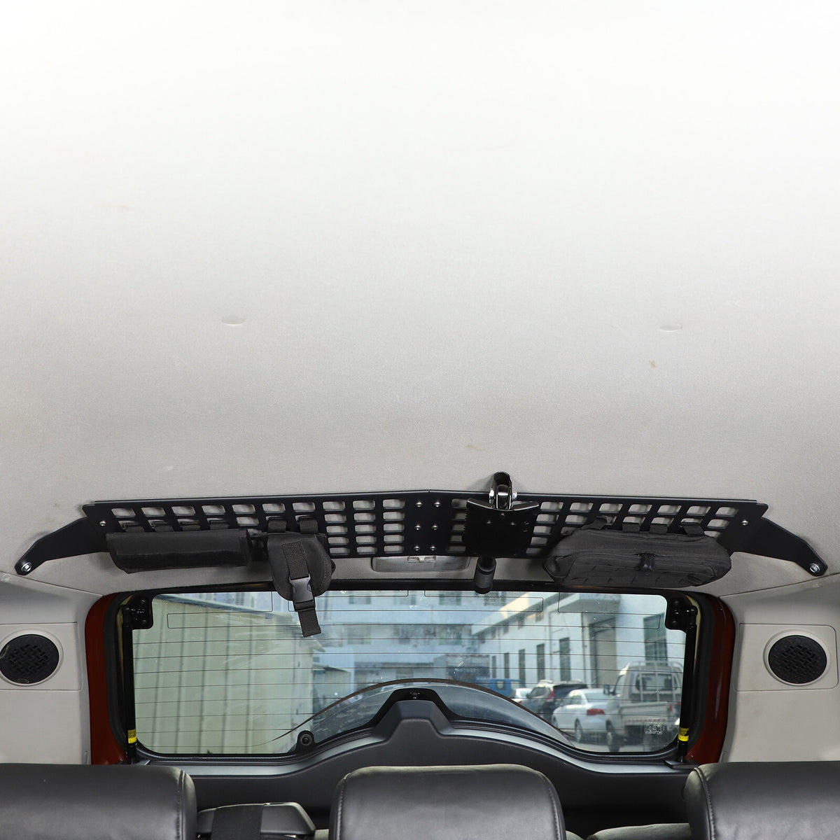 Black Alloy Trunk Roof Molle Storage Panel Rack For Toyota FJ Cruiser 2007-2021 8
