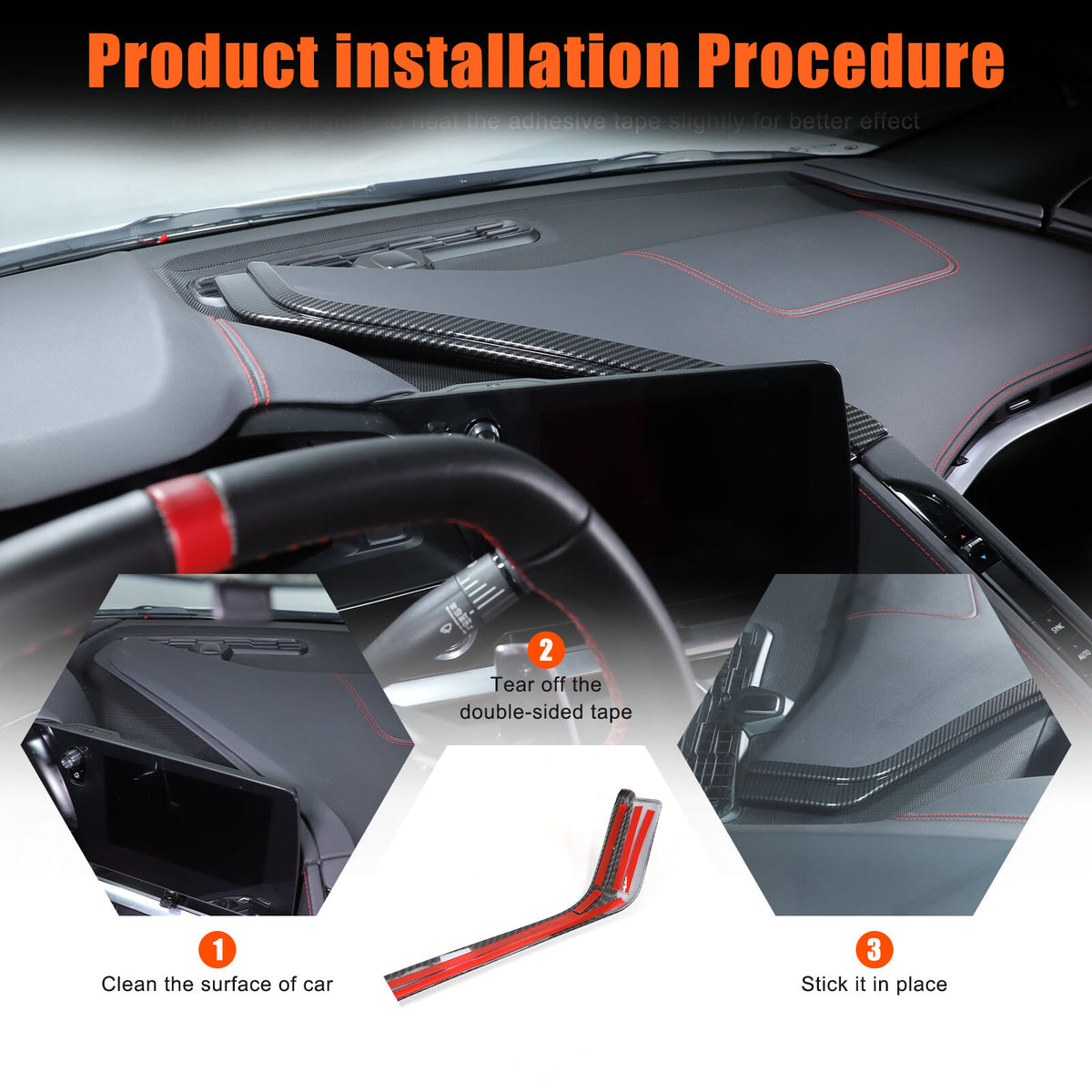 Carbon Fiber ABS Interior Full Decor Cover Trim Kit For Corvette C8 2020-2025 - Styles 51-55 59