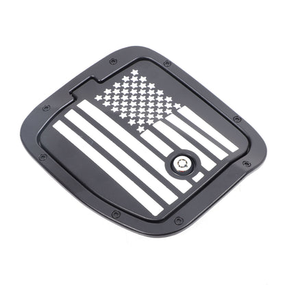 US Flag Lock Key Aluminum Gas Fuel Tank Door Cover For Toyota Tacoma 2016-23 US 21