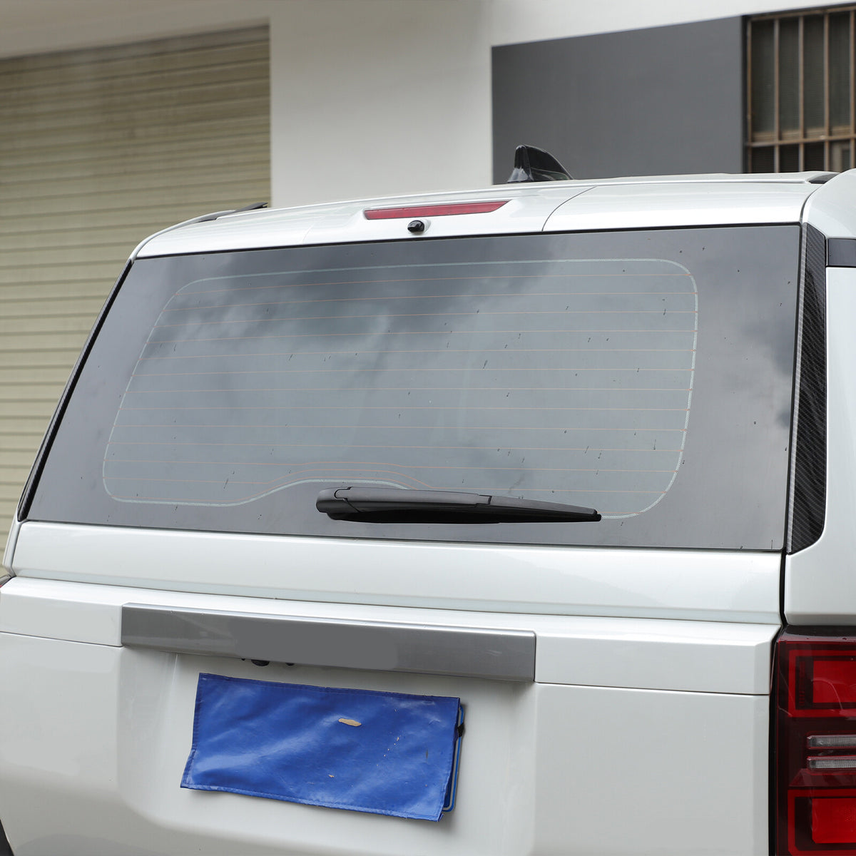 Carbon Tailgate Rear Window Side Trim For Toyota Land Cruiser Prado LC250 24+ US 9