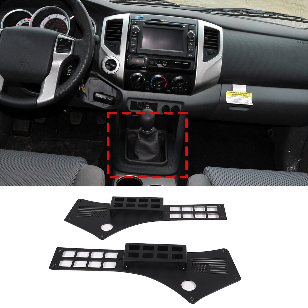 Flag Center Gear Shift Storage Box Organizer Tray Basket for Toyota Tacoma 06-14 11