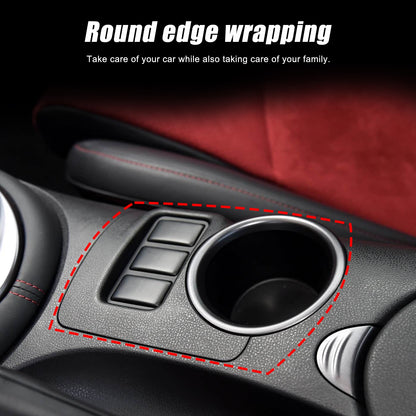 Real Carbon Fiber Center Console Cup Holder Trim For Nissan 370Z Z34 2009-2020 3