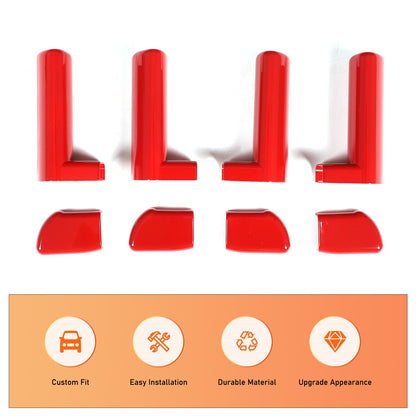 Sport Red ABS Inner Interior Door Handle Cover Trim For Hummer H2 2003-2007 US 4
