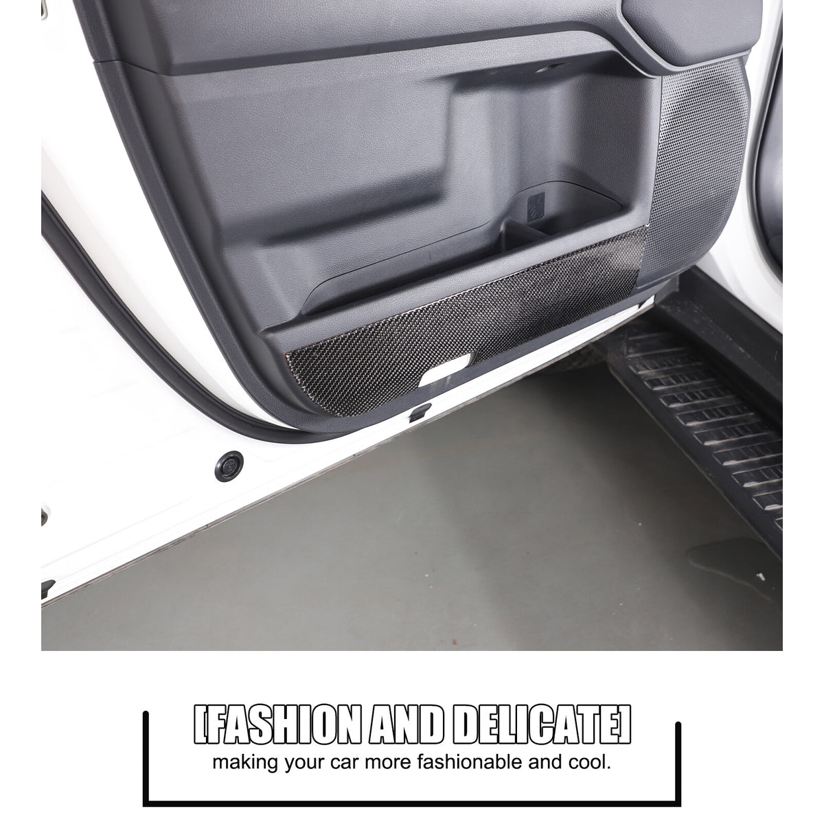 Carbon Front Door Panel Anti-Kick Trim Sticker For Toyota Land Cruiser LC250 24+ 9