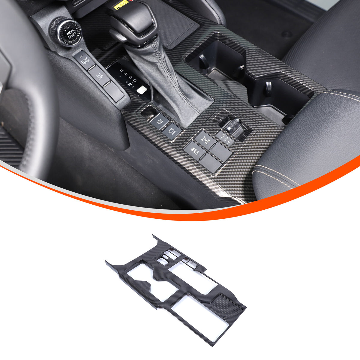 ABS Carbon Fiber Center Gear Panel Trim For Toyota Land Cruiser LC250 24+ US 3
