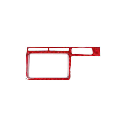Red Carbon fiber Central Navigation Panel Cover trim For Nissan GTR R35 08-16 9