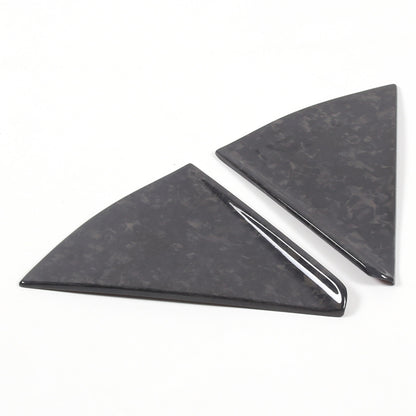 Forged Carbon fiber Rear Triangle Glass Cover For Corvette C8 Convertible 20-26 5