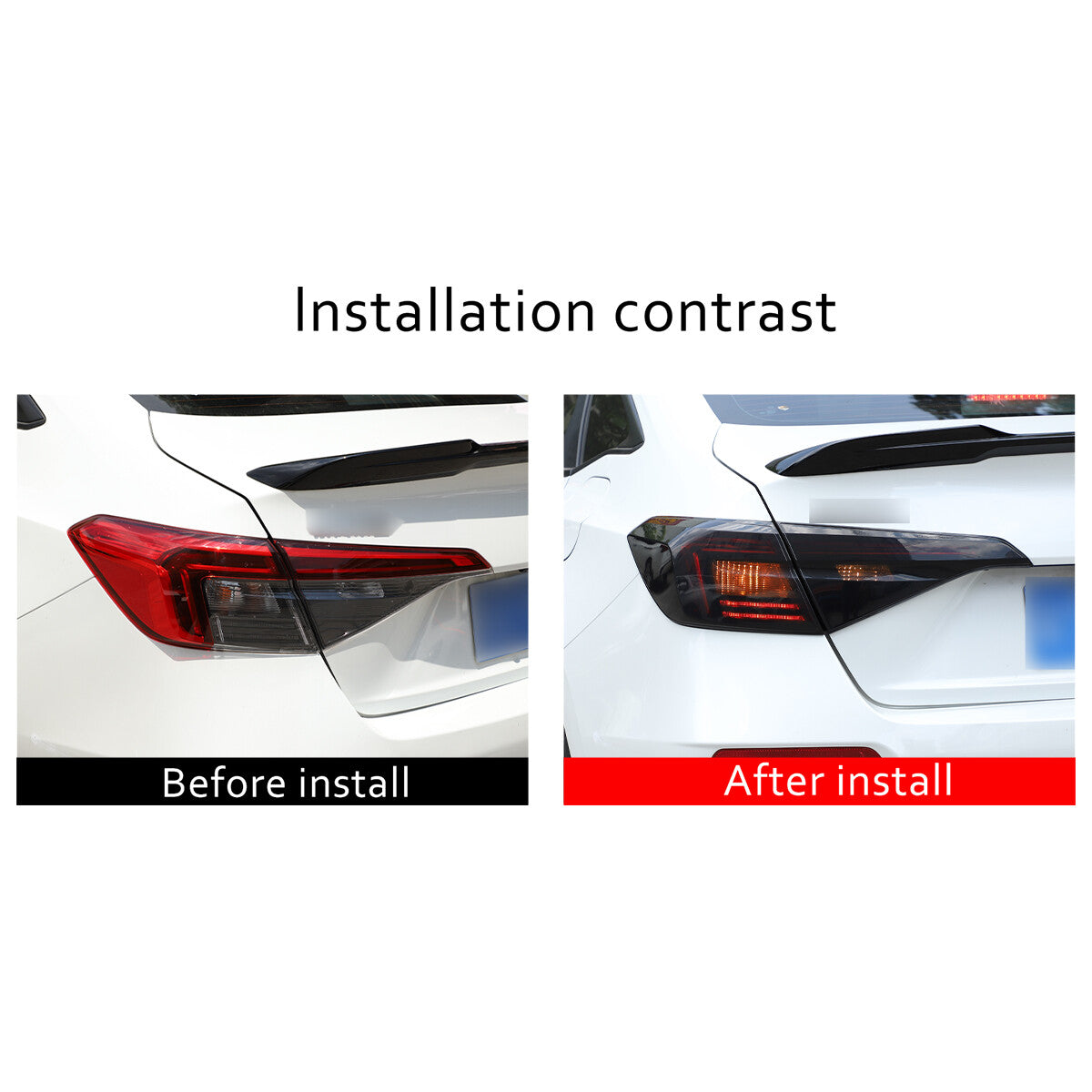 Smoked Blackout Tail Light Lamp Cover Overlay Trim For Honda Civic Sedan 2022+ 20