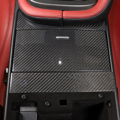 Real Carbon Fiber Interior Center Console Panel Trim For Jaguar F-TYPE 2013-24 6