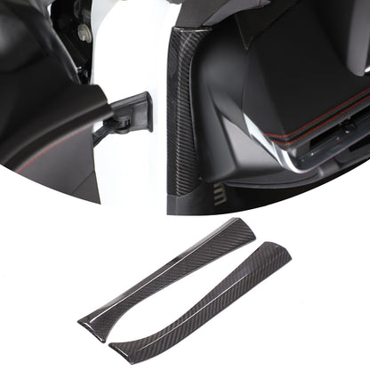 Real Carbon Fiber Inner Interior Door Pillar Trim For Corvette C8 2020+ 4