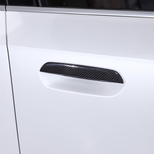 Real Carbon Fiber Car Exterior Door Handle Cover Trim For 2023 BMW X1 1