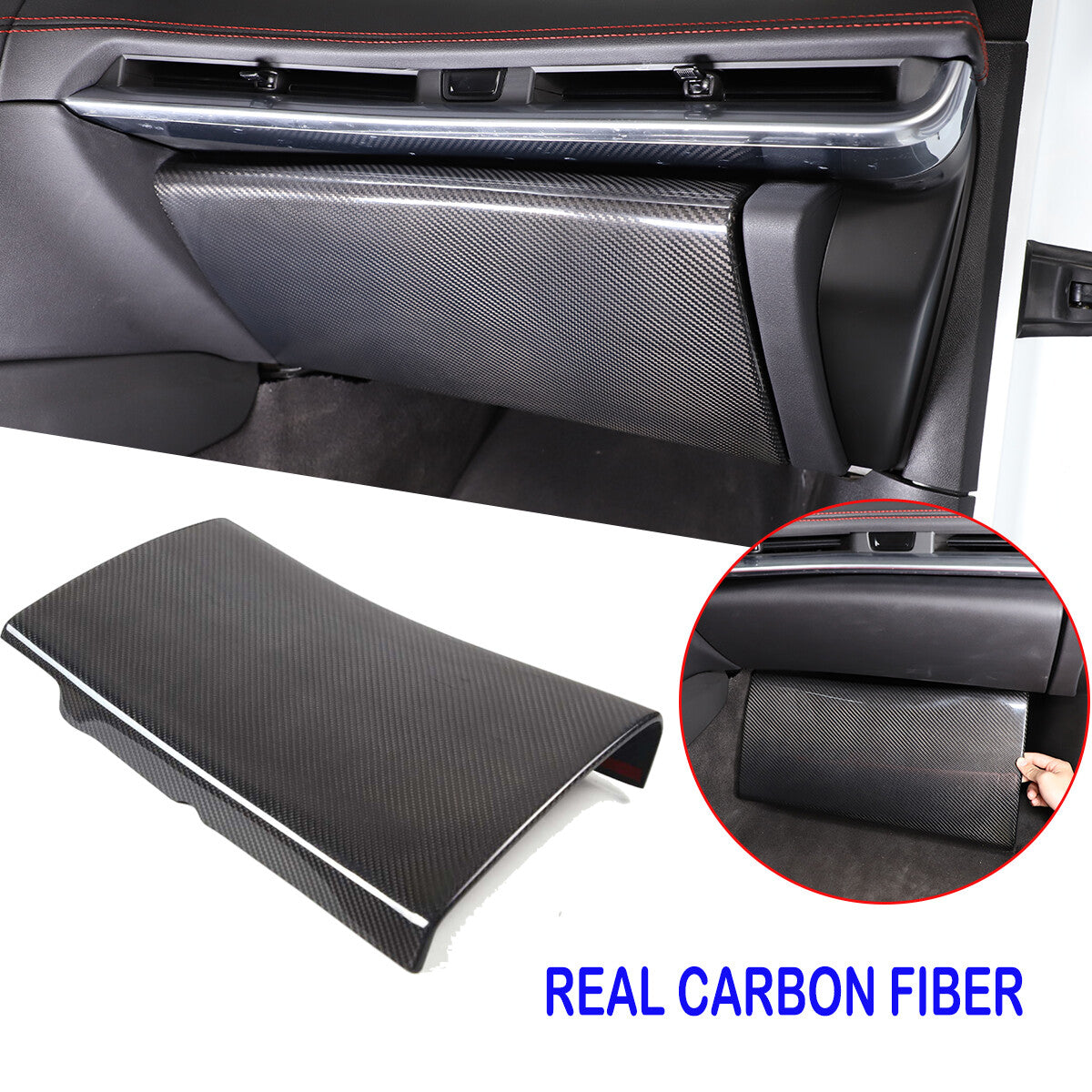 Real Carbon Fiber Interior Trim Cover For C8 Corvette Stingray Z51 Z06 Z07 20-25 77