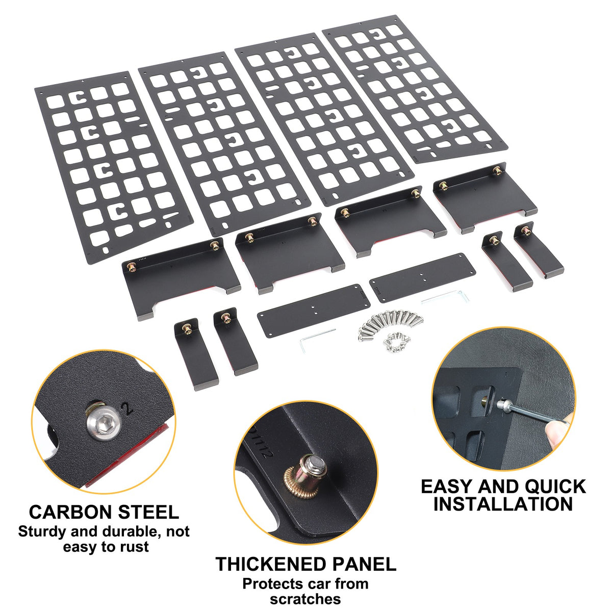 Carbon Steel Aluminum Rear Side Window Molle Panel For Hummer H2 2003-07 21