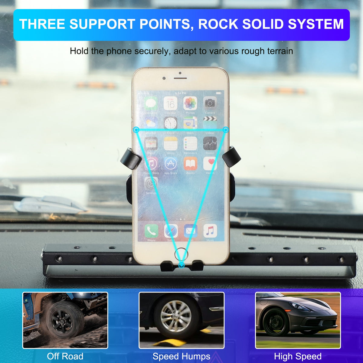Center Console Multi-Function Phone Mount Bracket For Hummer H3 2005-2009 20