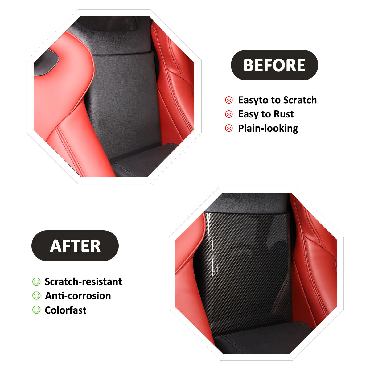 Carbon ABS Center Conosle Back Trim Cover For Jaguar F-TYPE Coupe 2013-24 US 2