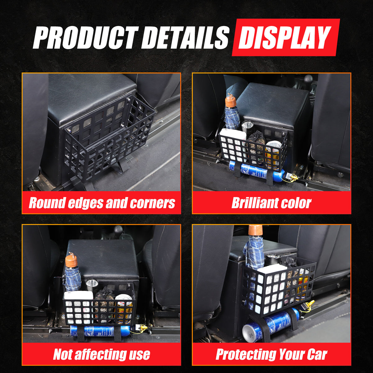 Rear Armrest Storage Box Fire Extinguisher Bracket For LR Defender L316 2004-18 6