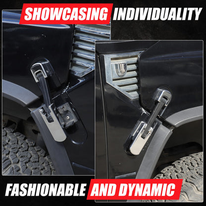 Replacement Aluminum Chrome Silver Hood Handle Cover Trim For Hummer H2 2003-09 11