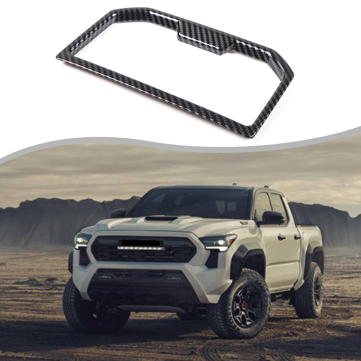 ABS Carbon Fiber Interior Full Set Panel Cover Trim Kit for Toyota Tacoma 24-26 - Styles 1-5 10