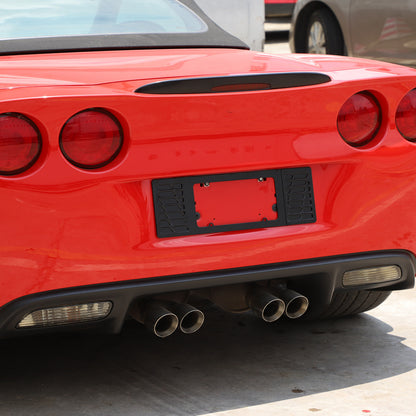 Black Aluminum alloy Rear License Plate Frame Trim For Corvette C6 2005-13 US 15