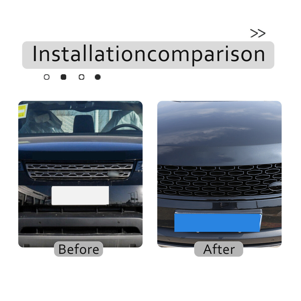 Dynamic Black Front Grille Side Fender Kit For Land Rover Discovery 5 L462 2017+ 5